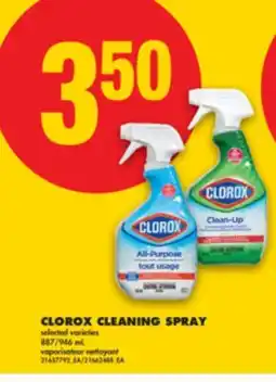 No Frills CLOROX CLEANING SPRAY, 887/946 mL offer