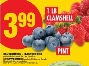 No Frills BLUEBERRIES or RASPBERRIES or STRAWBERRIES offer