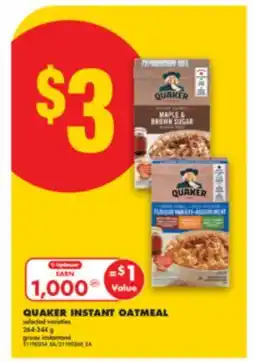No Frills QUAKER INSTANT OATMEAL, 264 344 g offer