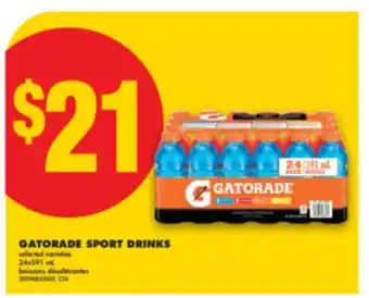 No Frills GATORADE SPORT DRINKS, 24x591 mL offer