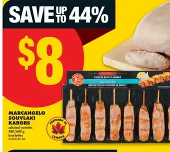 No Frills MARCANGELO SOUVLAKI KABOBS, 480/640 g offer