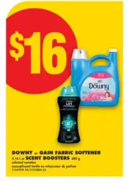 No Frills DOWNY or GAIN FABRIC SOFTENER, 4.16 L or SCENT BOOSTERS, 680 g offer
