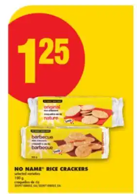 No Frills NO NAME RICE CRACKERS, 100 g offer