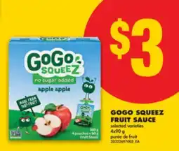No Frills GOGO SQUEEZ FRUIT SAUCE, 4x90 g offer