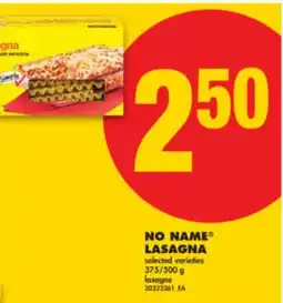 No Frills NO NAME LASAGNA, 375/500 g offer