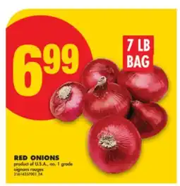 No Frills RED ONIONS, 7 LB BAG offer