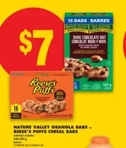 No Frills NATURE VALLEY GRANOLA BARS or REESE'S PUFFS CEREAL BARS, 340-690 g offer