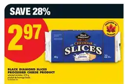 No Frills BLACK DIAMOND SLICES PROCESSED CHEESE PRODUCT, 410 g offer
