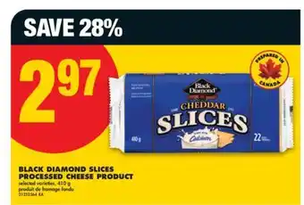 No Frills BLACK DIAMOND SLICES PROCESSED CHEESE PRODUCT, 410 g offer