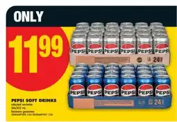 No Frills PEPSI SOFT DRINKS, 24x355 mL offer