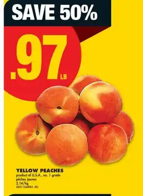 No Frills YELLOW PEACHES offer
