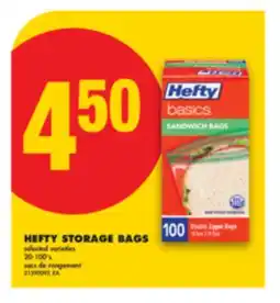No Frills HEFTY STORAGE BAGS, 20-100' s offer