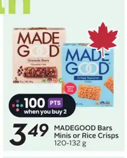Sobeys MADEGOOD Bars Minis or Rice Crisps offer