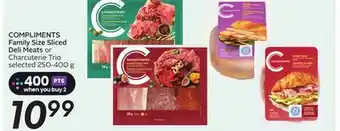 Sobeys COMPLIMENTS Family Size Sliced Deli Meats offer