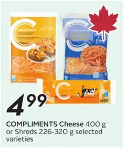 Sobeys COMPLIMENTS Cheese offer