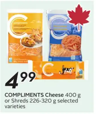Sobeys COMPLIMENTS Cheese offer