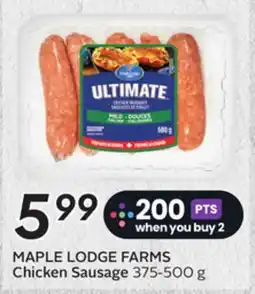 Sobeys MAPLE LODGE FARMS Chicken Sausage offer