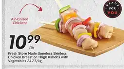 Sobeys Fresh Store Made Boneless Skinless Chicken Breast or Thigh Kabobs with Vegetables offer