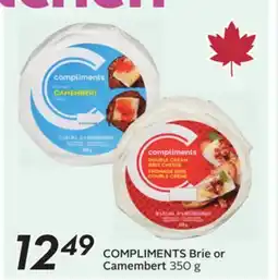 Sobeys COMPLIMENTS Brie or Camembert offer