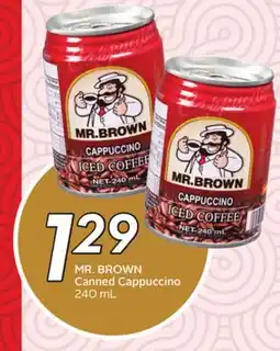 Sobeys MR. BROWN Canned Cappuccino offer