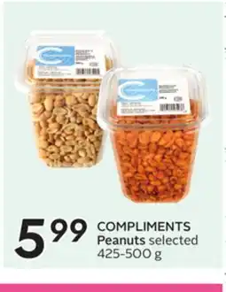 Sobeys COMPLIMENTS Peanuts offer