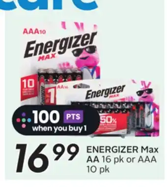 Sobeys ENERGIZER Max AA offer