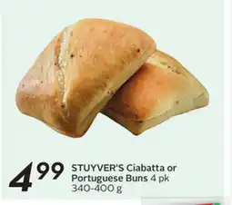 Sobeys STUYVER'S Ciabatta or Portuguese Buns offer