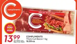 Sobeys COMPLIMENTS Thick Cut Bacon offer