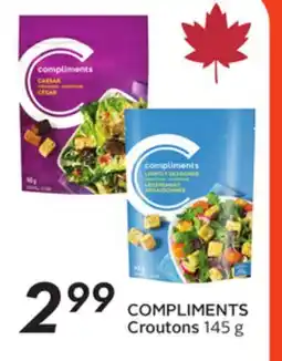 Sobeys COMPLIMENTS Croutons offer