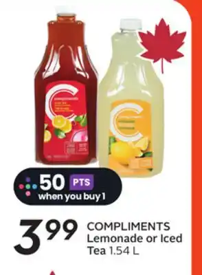 Sobeys COMPLIMENTS Lemonade or Iced Tea offer