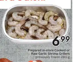 Sobeys Prepared in-store Cooked or Raw Garlic Shrimp Grillers offer