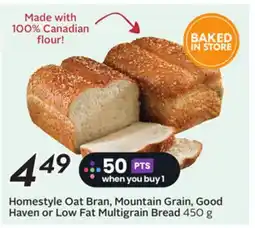 Sobeys Homestyle Oat Bran, Mountain Grain, Good Haven or Low Fat Multigrain Bread offer