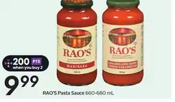 Sobeys RAO'S Pasta Sauce offer