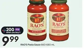 Sobeys RAO'S Pasta Sauce offer