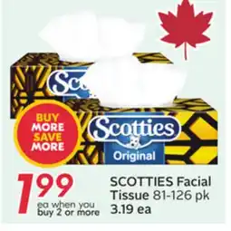 Sobeys SCOTTIES Facial Tissue offer