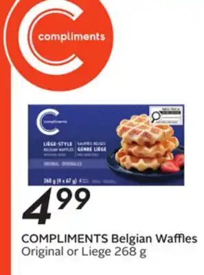 Sobeys COMPLIMENTS Belgian Waffles offer