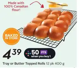 Sobeys Tray or Butter Topped Rolls offer