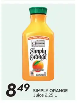 Sobeys SIMPLY ORANGE Juice offer