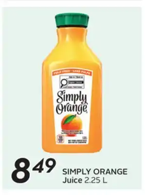 Sobeys SIMPLY ORANGE Juice offer