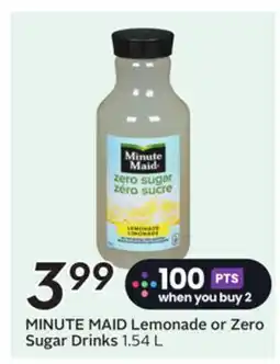 Sobeys MINUTE MAID Lemonade or Zero Sugar Drinks offer