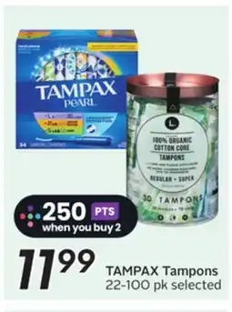 Sobeys TAMPAX Tampons offer