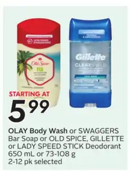 Sobeys OLAY Body Wash or Bar offer