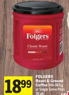 Foodland FOLGERS Roast & Ground Coffee offer
