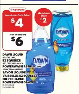Independent Grocer DAWN LIQUID 825/982 ML, EZ SQUEEZE 532/535/650 ML OR POWERWASH REFILL, 473 ML offer