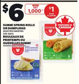 Independent Grocer SUMM! SPRING ROLLS OR DUMPLINGS 250-350 G offer