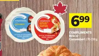 Foodland COMPLIMENTS Brie or Camembert offer