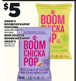 Independent Grocer ANGIE'S BOOMCHICKAPOP POPCORN, 136-198 G offer