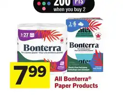 Foodland All Bonterra Paper Products offer
