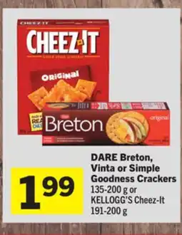 Foodland DARE Breton, Vinta or Simple Goodness Crackers offer