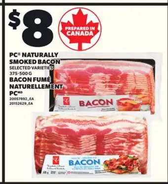 Independent Grocer PC NATURALLY SMOKED BACON, 375-500 G offer